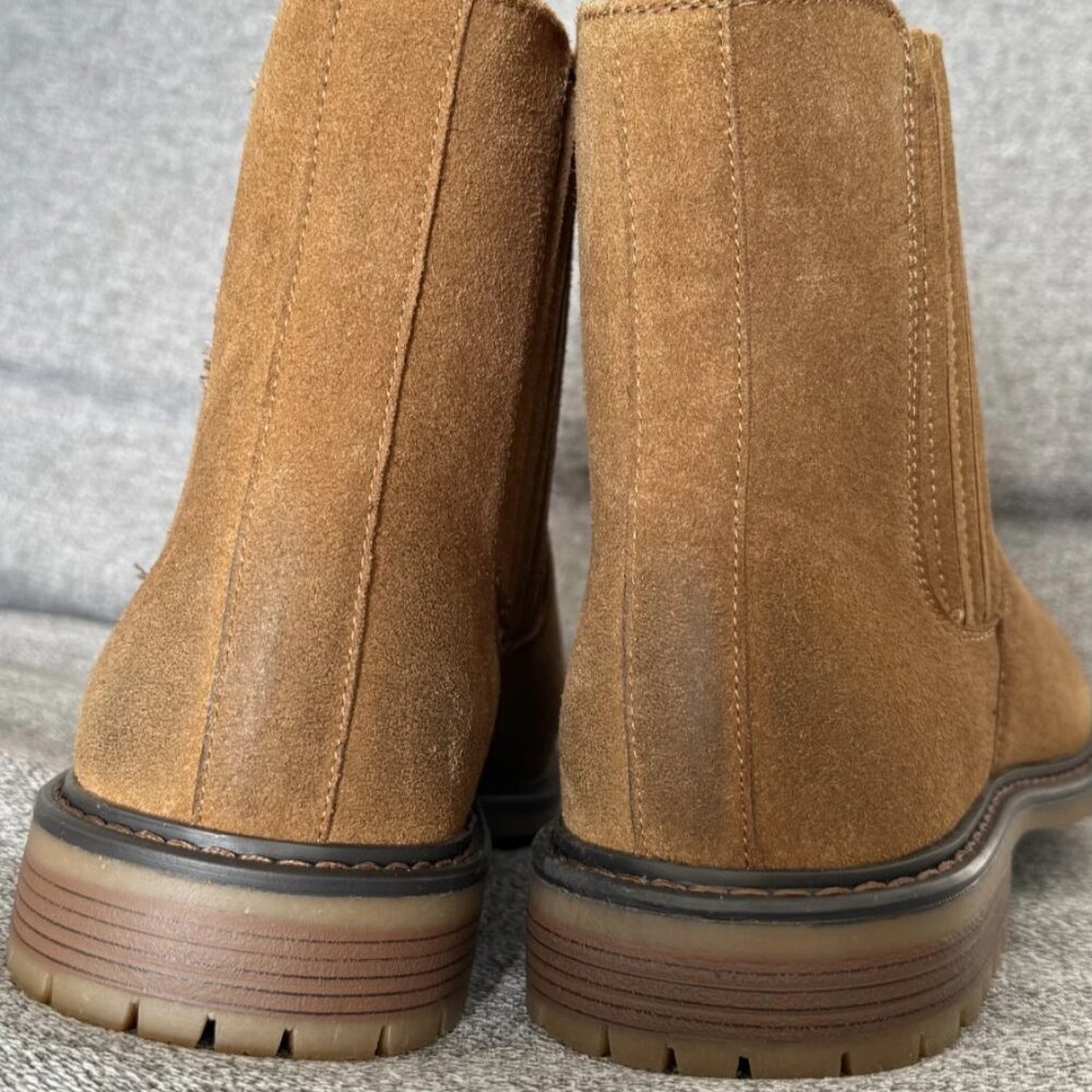 Cliffs by White Mountain Men's Brown Bens Waffle Elastic Chelsea Boots 9 M NWOB - Picture 5 of 8